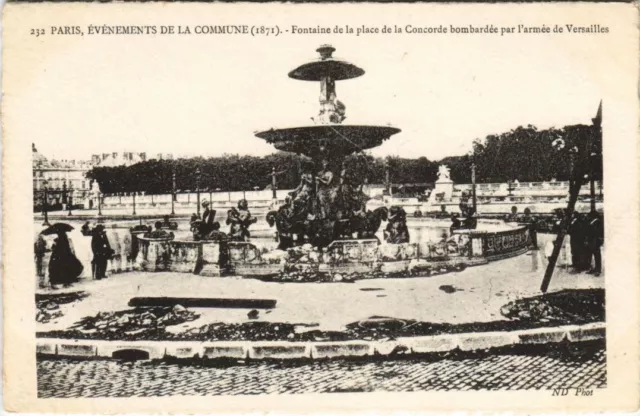 CPA Commune PARIS Place de la Concorde GUERRE MILITAIRE 1870 (50173)