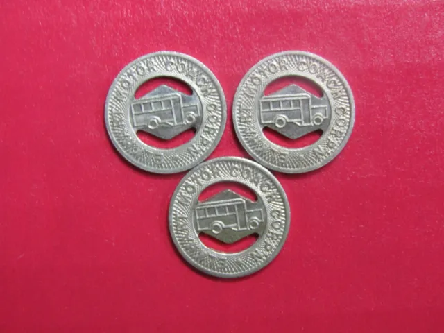 TRANSIT COIN TOKEN ELKHART IN MOTOR COACH TOURS Good For One Fare Lot Of 3