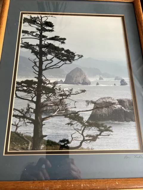 Vintage Haystack Rock Oregon Cannon Beach Signed Ron Keebler Studio Photograph