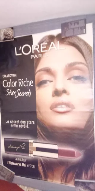 Affiche L'OREAL 120X170  ROUGE A LEVRES COLOR RICHE avec AISHWARYA RAI