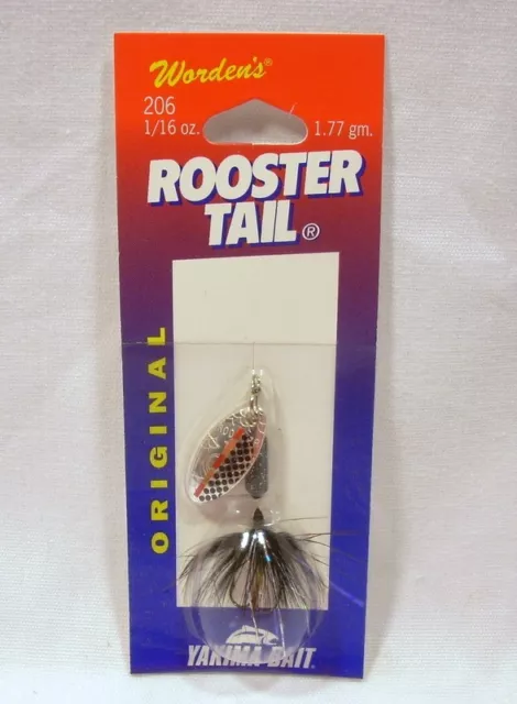 Yakima Bait Wordens Rooster Tail InLine Spinner Lure 1/8 Oz Strobe White  208-SWH