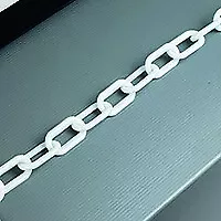 25M 8Mm Thck Plas Chain Wht 360077