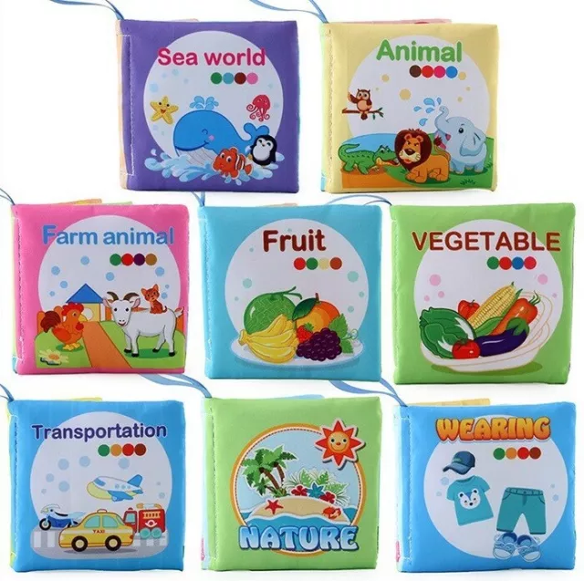 6 Pcs Intelligence development Cloth Fabric Book Educational Toy for Baby Kid