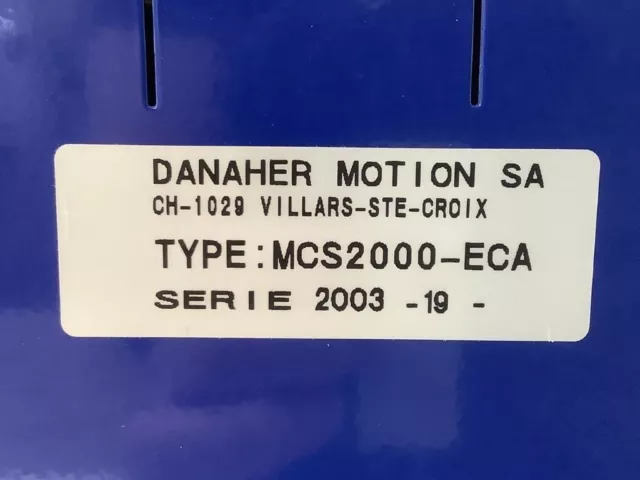 MCS2000ECA    - DANAHER MOTION -   MCS2000-ECA      Controller   RECONDITIONNE 3