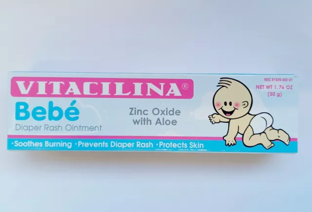 Vitacilina Bebe Diaper Rash Ointment 1.76 oz EXP 11/2025