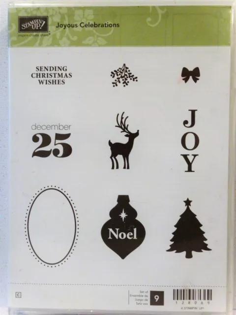 Stampin Up Alegre Celebración Transparente Soporte Sellos Navidad Wishes Árbol