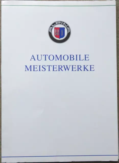 BMW Alpina B3 B8 B10 B12 brochure folder brochure from 11/1994 + price list