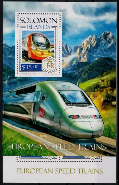 Salomoninseln; Europäische Hochgeschwindigkeitszüge 2014 kpl. **  (21,50)