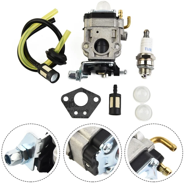 Vergaser Set Für Florabest FBS 43 A1, Fbk 4 B2 4in1, Parkside Pbk 4 A1 Pbs 2