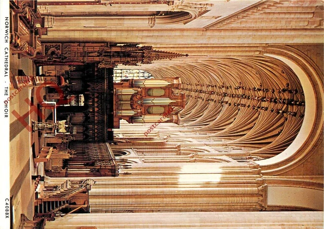 Picture Postcard:;Norwich Cathedral, the Choir