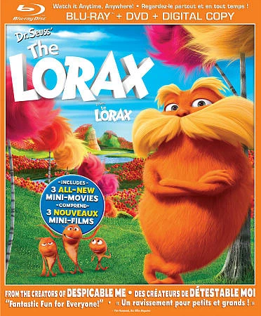 DR SEUSS #39 THE Lorax (Blu ray/ DVD Bilingual) Free Shipping In Canada