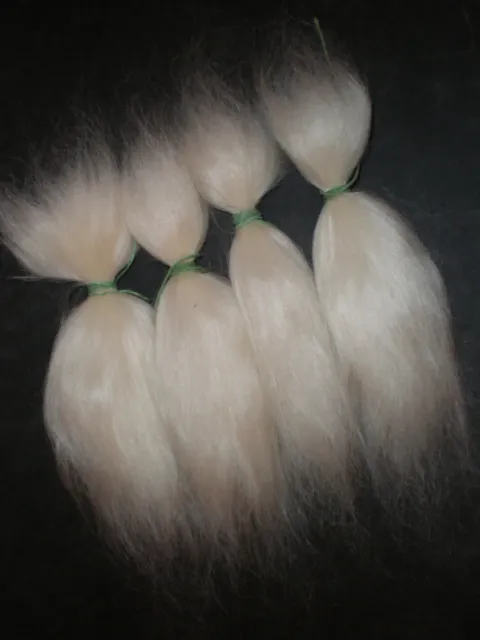 Mohair 100% Bebé Reborn - Inserción 30g -largo - Platino