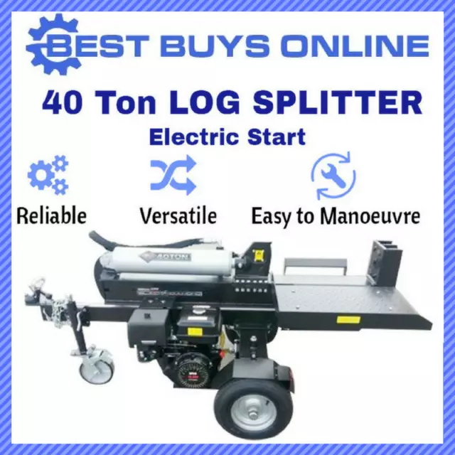 Log Splitter 40 Ton 13 HP E-Start - Genuine Millers Falls Black Diamond