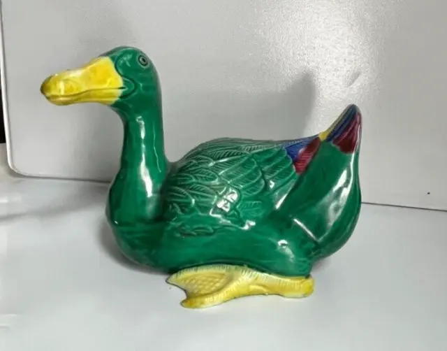 Pair of Japanese or Chinese Ceramic Ducks late 19th/early 20th century