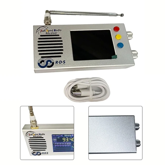 Tragbarer TEF6686 Radio Receiver mit hochwertigem Lautsprecher silberfarben