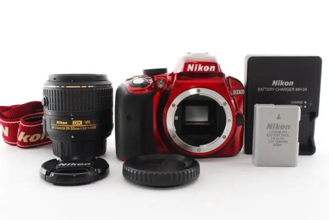 NikonD3300 24.2MP Digital SLR Camera Red (Kit w/ AF-S DX VR II 18-55mm104334 105