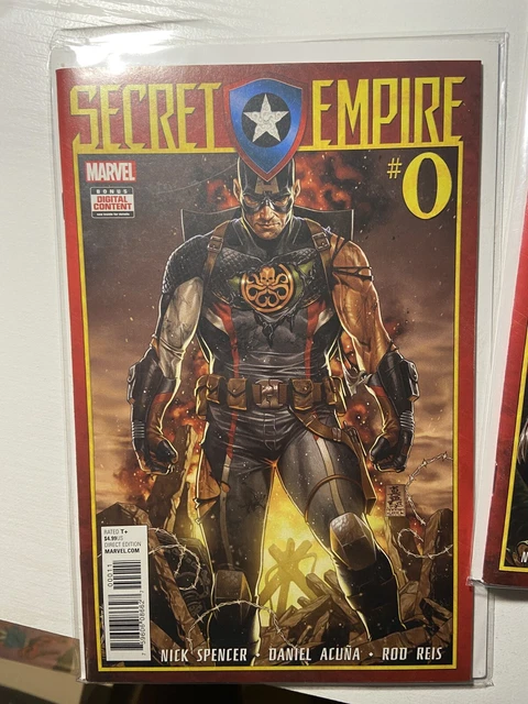 Secret Empire 0 1 2 3 4 5 6 7 8 9 10 & Fcbd Full Set Complete Run Marvel 2017 Nm