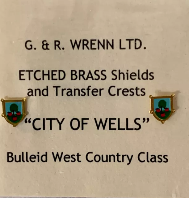 WRENN model railway transfer Shields (City Crests) City of Wells