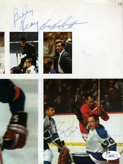 Gordie Howe Bill Reay Boom Boom Geoffrion Jsa Signed 8x10 Photo Autograph