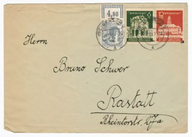 SBZ SACHSEN/THÜRINGEN, Brief aus (15) EISENACH 2 a, 20.10.47