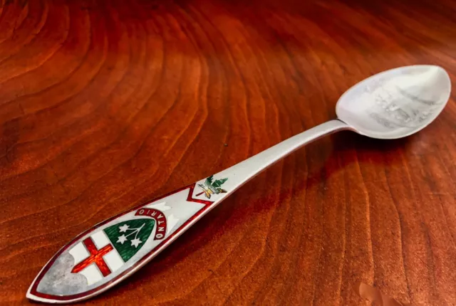 - Canadian Sterling Silver & Enamel Souvenir Teaspoon: Ste. Mary's Rapids 2