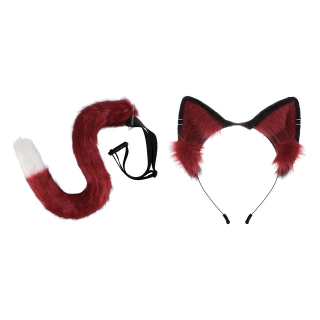 Coiffe De Chat D'oreille De Cosplay Avec Le Costume De Pince à Cheveux De