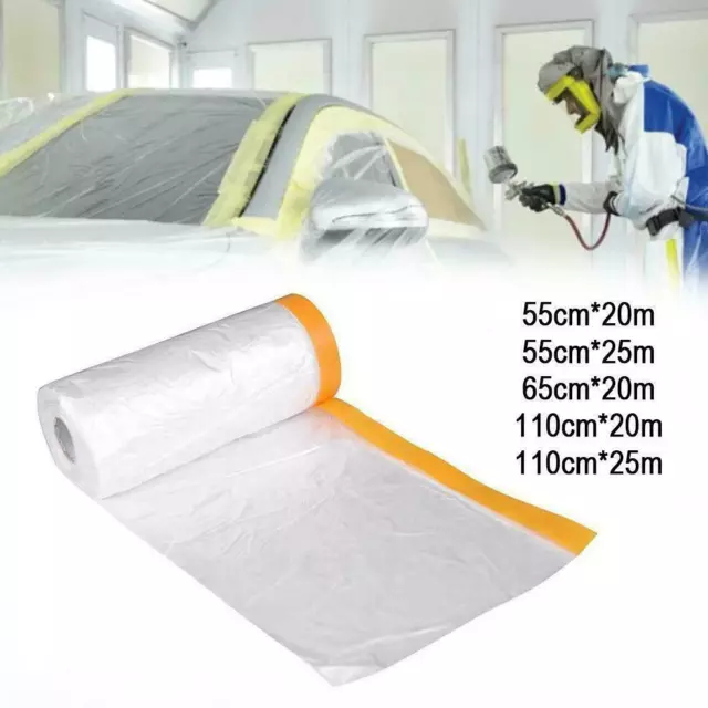 Masking Plastic Car Clear Paint Plastic Protective Sheet Cover Hot U5 2