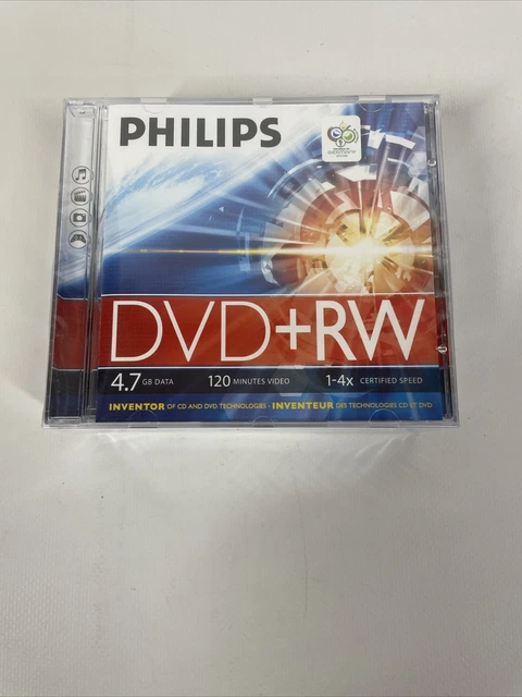 Philips - DW4S4S05F/10 - custodia sottile DVD+RW 4,7 GB (4x), confezione da 5