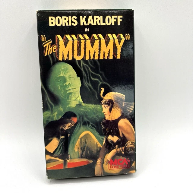 THE MUMMY VHS Tape 1985 MCA Home Video- Boris Karloff, 1930 B&W Horror ...