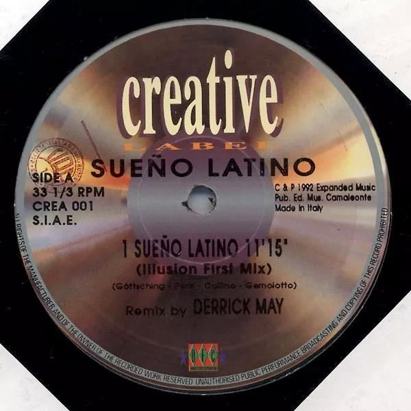 SUENO LATINO remix by DERRICK MAY RARE ORIGINAL 12" vinyl 1992 CREATIVE ITALY