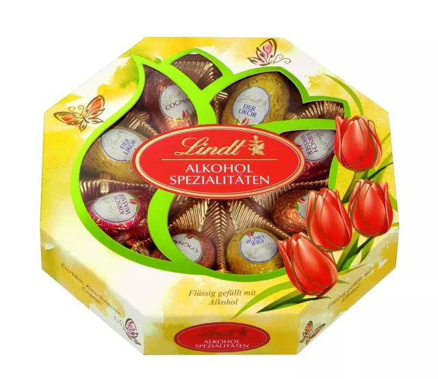 3 x 144g Lindt Schokolade Alkohol-Spezialitäten Eier Vollmilch NEU MHD 7/24