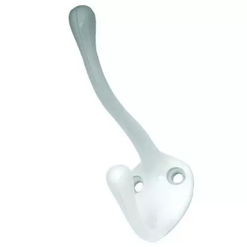 3" White COAT & HAT Halltree Robe Bath Utility Hook, Hickory P27120-W