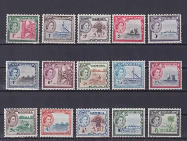 Gambia 1953, Sg #171-185, Cv £110, Mnh