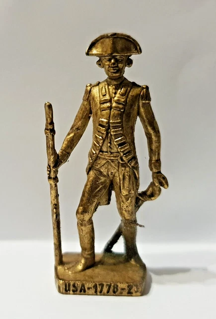 Soldatini uovo Kinder Metalfiguren datati scame USA 1778-2 ottone