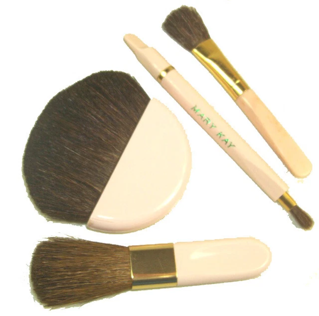 4 Mary Kay Pink Brush Set New Blush Round Sable & Twist Up GREAT DEAL 4U