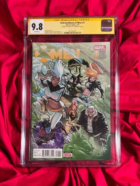 CGC SS 9.8~Extraordinary X-Men #1~Signed+Original Cyclops Art by Jeff Lemire
