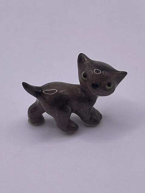 Vintage Hagen Renaker Miniature Gray Cat Kitty Figurine Tiny Retired Trinket Vintage Hagen Renaker Miniature Gray Cat Kitty Figurine Tiny Retired Trinket