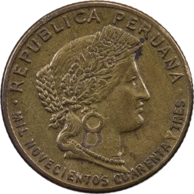 Peru - 5 Centavos - 1943
