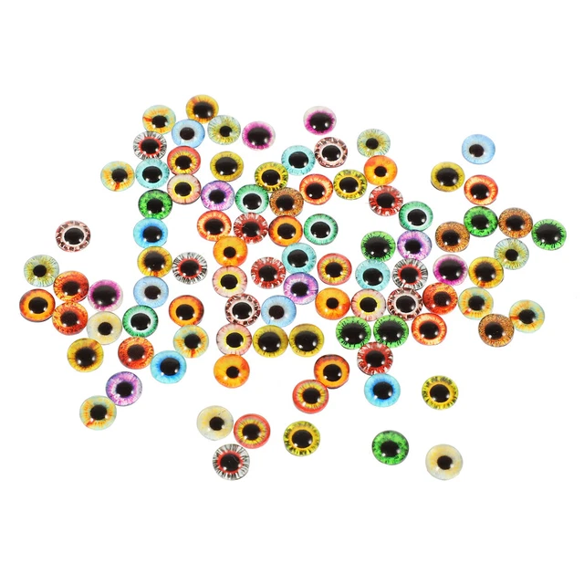 100 Pcs Glass Doll Eyes Artificial Eyes Colored Glass Glass Gems Eyeball 2