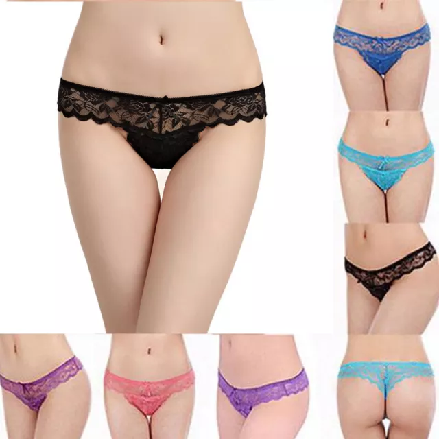 Women Sexy Lace Briefs Panties Comfort Underwear Thong G-string Knickers