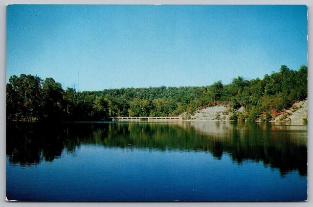 View Dam Lake Pennyrile State Park Dawson Springs KY Kentucky Postcard UNP VTG