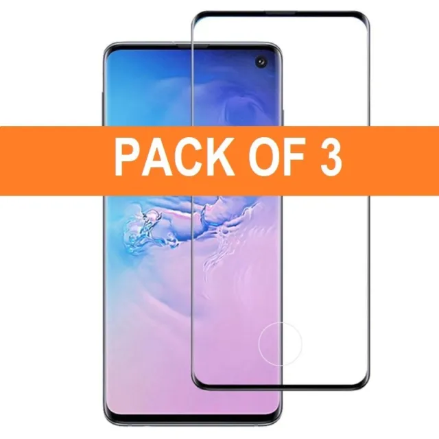3X Screen Protector For Samsung Galaxy S10e 3D Edge Full Cover Tempered Glass