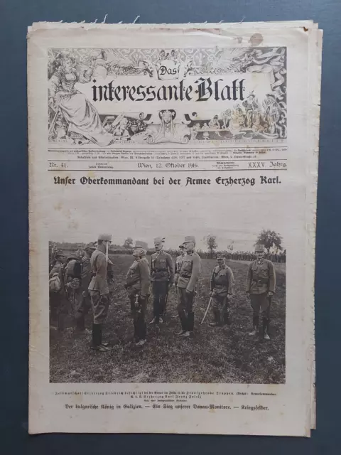 Das interessante Blatt - Nr 41 / 1916 - Erzherzog Karl, Siebenbürgen