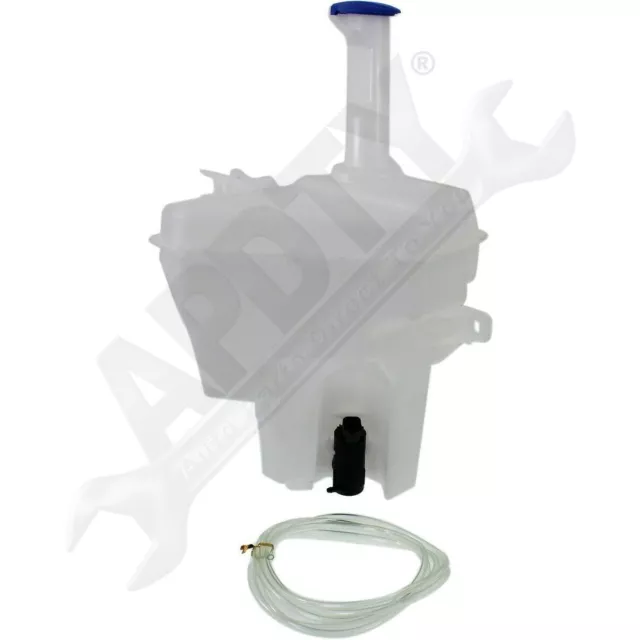 APDTY 157915 Windshield Washer Fluid Reservoir with Washer Fluid Pump