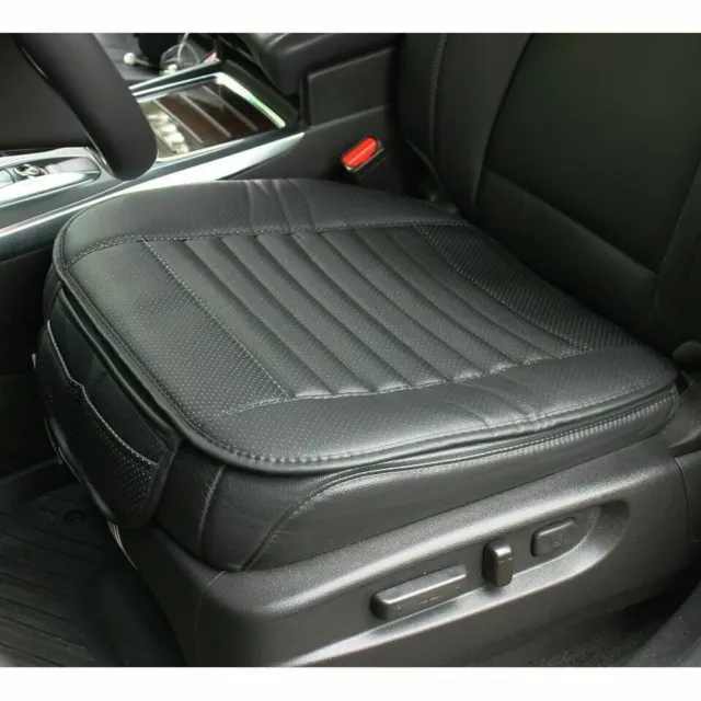 Universal Car Seat Cover PU Leather 3D Breathable Pad Mat for Auto Chair Black