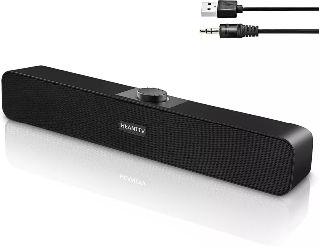 Casse PC USB, 3w*2 Soundbar 3.5mm Jack Altoparlanti 2.0 USB Alimentato c