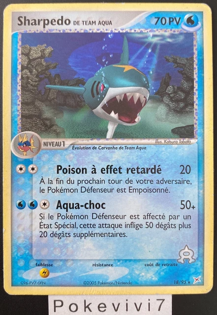 Carte Pokemon SHARPEDO 18/95 Rare Bloc EX Team Aqua VS Team Magma FR OCCASION