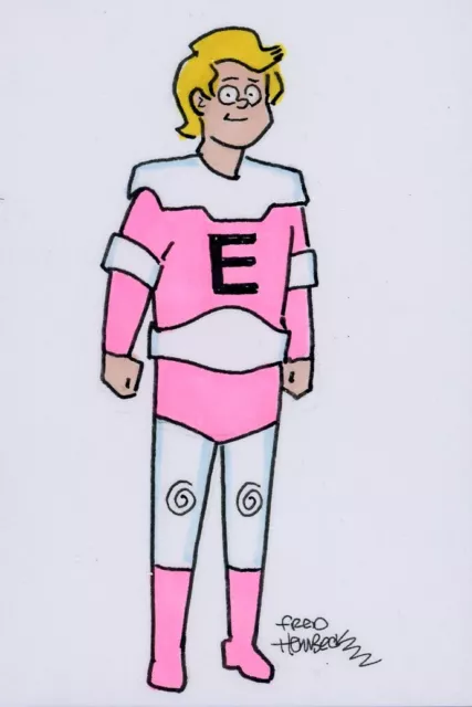 Fred Hembeck Sketch Card: Element Lad, Legion of Super-Heroes LSH (DC)