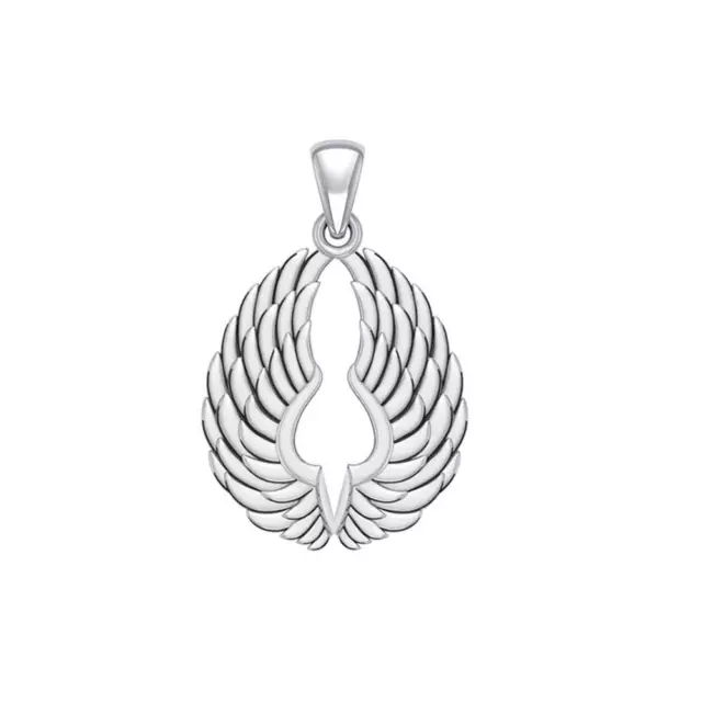 Céleste Ange Ailes .925 Pendentif Argent Massif Par Peter Stone Fin Bijoux