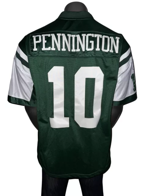 Reebok Chad Pennington #10 New York Jets NFL Authentic Sewn Men’s Large Jersey